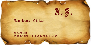 Markos Zita névjegykártya